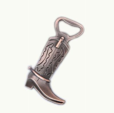 China Cool Innovative wholesale wedding favor, fancy gift, antique copper cow boy boot beer bottle opener for sale