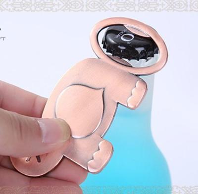 China Cool Innovative wholesale wedding favor, fancy gift, copper plating elephant shape beer bottle opener, promotion gift for sale