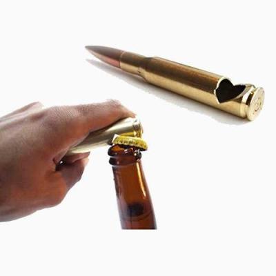 China Cool innovative men gift box, die casting zinc alloy affordable gift, bullet beer bottle opener, gold plating for sale