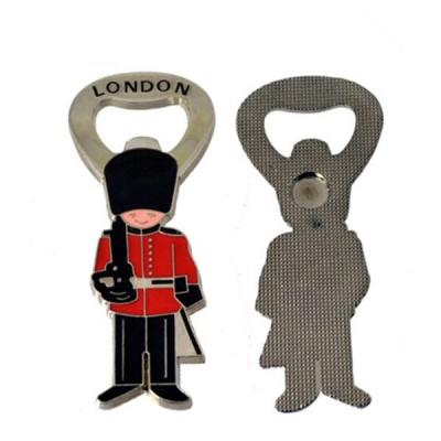 China Custom  LONDON Security Tourism Souvenir Gift Guitar Shape Metal Fridge Magnet Beer Bottle Opener, Embossed Logo for sale