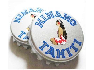 China Custom Beer Promotion Gift Plastic Bottle Cap Shape Fridge Magnet Beer Bottle Opener with Printed Logo, Different Colors for sale