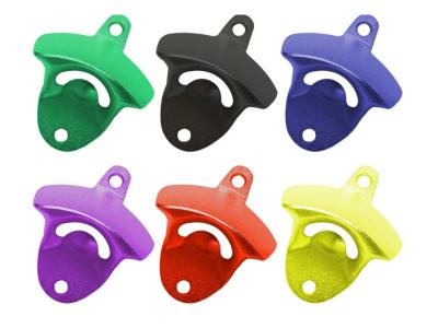 China Cool Innovative Die Casting Zinc Alloy Color Painting Colorful Bar Decoration Wall-mounted Unique Beer Bottle Opener for sale