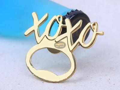 China Cool Innovative Zinc Alloy Gold Coating XOXO Men Women Blank with Engraved Logo Wedding Favor Gift Bottle Opener for sale