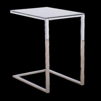 China Easy To Install Modern Glass Top Metal Base Living Room Coffee Tables Side End Table With Stainless Steels Legs for sale