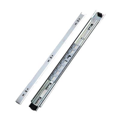 China 3 Fold+Full Extension Fold+Full Metal Box 3 Fold+Full Extension Telescopic Drawer Slide Slide 45mm Telescopic Channel Drawer Slides Ball Bearing Slide for sale