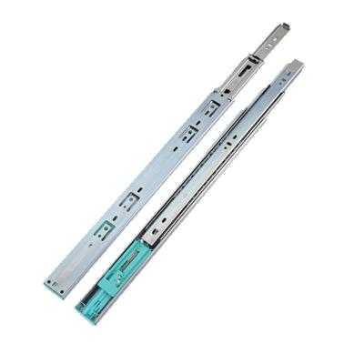 China 3 Fold+Full Extension 3 Fold Factory Price Telescopic Full Extension Channel 45mm Ball Bearing Soft Narrow Drawer Slide for sale