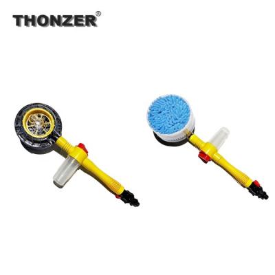 Cina 360Â ° 360 Degree Thonzer Auto Brush Head New Rotating Auto Brush Head Rotating 360 Degree Rotating Water Flow Car Wash Station Brush With Soap Dispenser Long in vendita