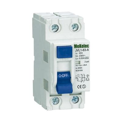 China MEKELEC Low Voltage Modular JVL1-63 Residual Current Circuit Breaker RCD/RCCB 6KA 6KA for sale