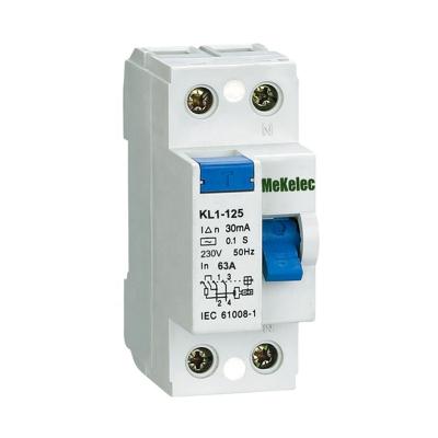 China MEKELEC Low Voltage Modular KL1-125 F360 Residual Current Circuit Breaker RCD/RCCB 125A 6KA for sale