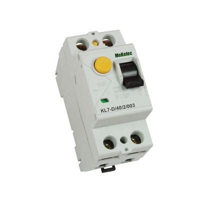 China MEKELEC Low Voltage Modular KL7-63-D F7  Residual Current Circuit Breaker Interruptor RCCB RCD 6KA 6KA for sale