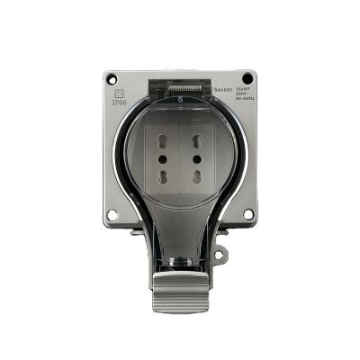 China PC+ABS Outdoor waterproof switch and socket Italian type Chilean type IP66 for sale