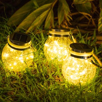 China Garden Solar Mason Jar Landscape Light Bottle Lids Split Bottle LED String Lights Spot Lawn Llight Warm White String Lights for sale