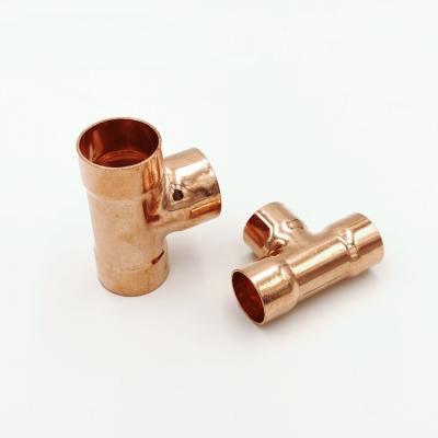 China Wholesale Retail Soldering Copper Pipe Fittings Equal Copper Tee Equal for sale