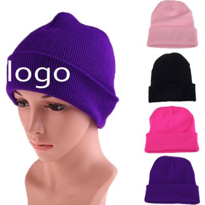 China COMMON Custom Embroidery Beanie Cap Logo Custom Beanie Hat Winter Knitted Beanie Hat High Grade Quality Free Sample for sale