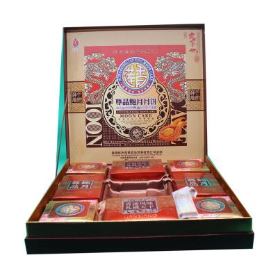 China Handmade Mooncake Box Custom Logo Matte Color Foldable Cardboard For Food Cardboard Gift Box for sale