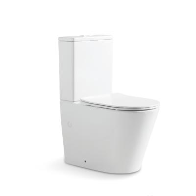 China Best Selling CORONIS Double-Flow Ceramic Bathroom Sanitary Ware Toilet Two Piece Wash Piece Dual Flush Glossy White WC Bowls for sale