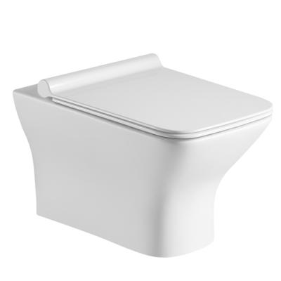 China Modern High Quality European Ceramic Sanitary Ware System Toilet WC Dresser Bathroom Trimless Matte White Flush Wall Hung Toilet for sale