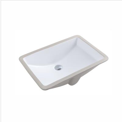 China Durable High End Bathroom Vanity Wash Basin Bathroom Sanitary Ware Rectangular Ceramic Undermount Sink for sale