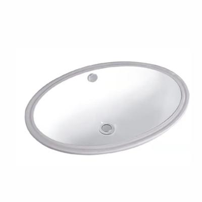 China Durable Chaozhou Manufacturers No Hole Sanitary Ware Oval Ceramic Sink Under Counter Wash Basin for sale