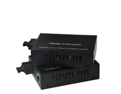 China Unmanaged 10 100 FTTH FTTX Media Converter Fiber to Ethernet Single Mode 1310nm 20Km SM SC Media Converter for sale