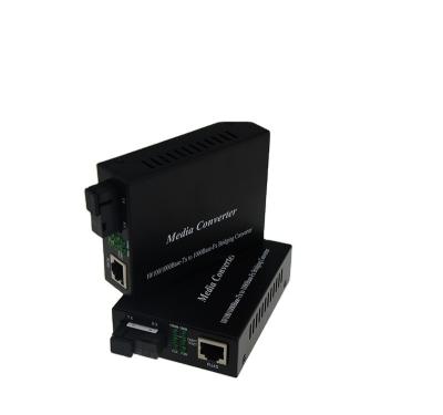 China FTTH 10/100/1000M Fast Media RJ45 Converter 1310nm 1550nm 40KM SC Fiber Ethernet BiDi Media Converter for sale