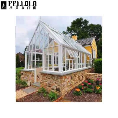 China Excellent Luxury Modern Prefab Custom Conservatory Aluminum Prefab Glass House Sunrooms for sale