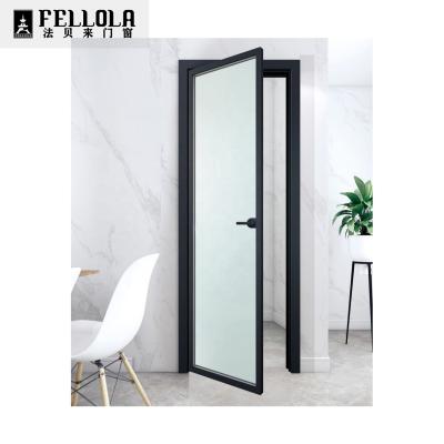 China Waterproof + Narrow Hot Selling Fellola Frame Sound Insulation Aluminum Sectional Bathroom Design Glass Door for sale