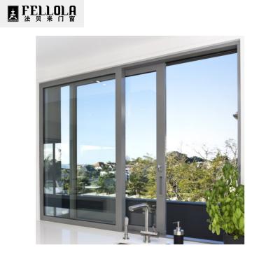 China China Manufacturer European Style Sliding Double Type Sliding Glazed Aluminum Sliding Window for sale