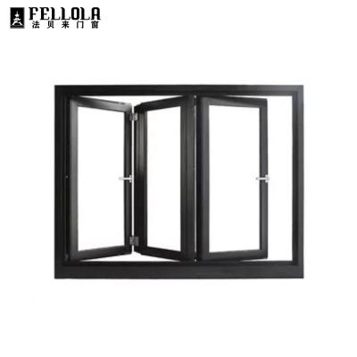 China Manufacturing Aluminum Alloy Woograin Multi-panel Color Multi-panel Window Folding Screen Glass Folding Window Bifold Glass Bifold for sale