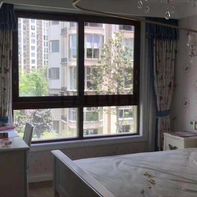 China Magnetic Aluminum Sliding Window Screen Simple Design Bedroom Use Stained Glass Modern Design Large Aluminum Sliding Window Profile for sale