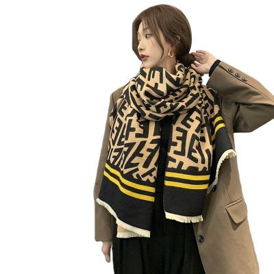 China Famous fashion brands shawl pashmina scarf warm printed soft elegant cashmere soft smooth feeling for sale