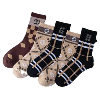 China QUICK DRY Unisex Plaid Cartoon Long Socks Sublimation Sport Branded Socks Luxury Socks for sale