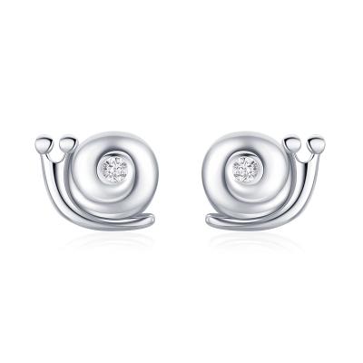 China Wholesale Fashionable Cute Female Exquisite Fashion Jewelry 925 Sterling Silver Snail Stud Earrings TRENDY for sale