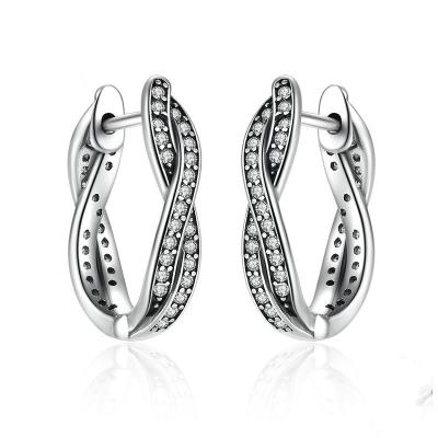 China TRENDY 925 silver earrings shape jewelry round vintage earrings circle inlaid earrings in stock wholesale for sale