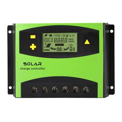 China Solar PWM Solar Charger Controller 12v 24v 60A PWM Charger Controler LCD Display for sale