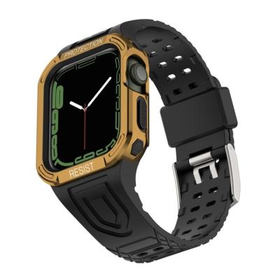 China Classic Sport TPU Case Silicone Strap For iwatch 7 Series Se 6 5 4 3 2 1 Strap Accessories For Apple Watch Band 38MM 42MM for sale