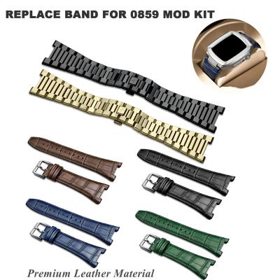 China Leather Strap for iWatch APB0859 Mod Kit 7 Series 7 Se 6 5 4 40mm 44mm, do not support other model! for sale