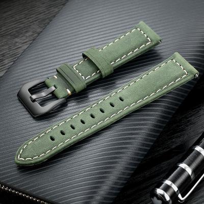 China Casual Genuine Leather Watch Band For Samsung Galaxy Watch Active2 46mm 42mm Watch Strap for sale