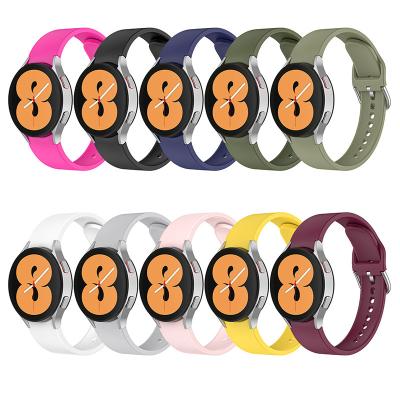 China 40mm 44mm Sports Rubber Strap For Galaxy Watch 4 Classic 42mm 46mm Accessories 20mm Silicone Watch Band For Samsung Galaxy Watch 4 for sale