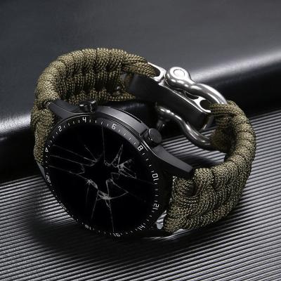 China 20mm Strap Metal Buckle Waterproof Nylon Braided Watch Band 22mm for Amazfit Bip for Amazfit GTS 2e/GTS2 for sale