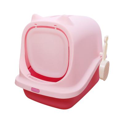 China Viable Wholesale High Quality Large Entry Cat Toilet Cat Litter Splash Proof Box Fully Enclosed for sale