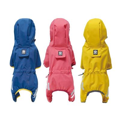 China Hot Selling Comfy Dog Raincoat Viable All Four Feet Included Poncho Pet Clothes Raincoat for sale