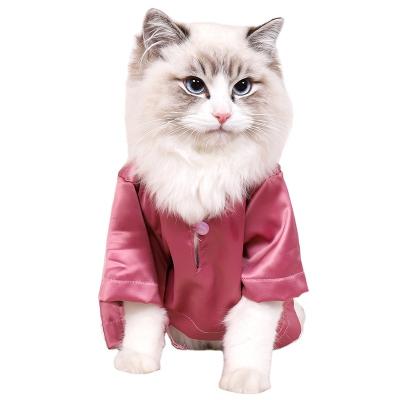 China Viable Hot Selling Slim Non-stick Japanese Silk Pet Cat Clothes Comfortable T-shirt Summer for sale