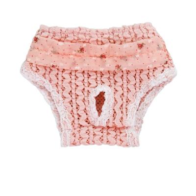 China New fashion hot selling small and medium dog chiffon denim pants safety underwear pet physiological for sale