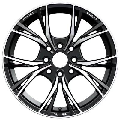 China Luxury Packaging Customized Forged For Sales 15inch 8*100-114.3 Cast Iron Machined Face Spoke Alloy Car Wheels Rims for sale