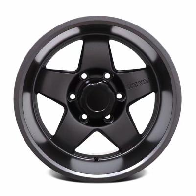 China Modern Desgin 18 Inch 6*139.7 Deep Plate 5 Spoke Black 4x4 Wheels Alloy Rims for sale