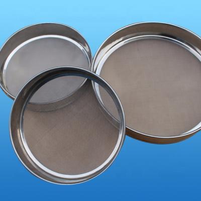 China Plain Weave 30 Mesh Stainless Steel Test Sieve Diameter 200 Mm Height 50 Mm Round Soil Test Sieve for sale