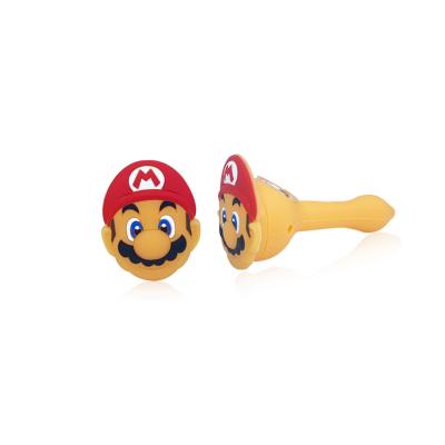 China Creative Various Shape Silica Gel Smoking Pipe Cigarette Accessories Minimalist Tobacco Pipe Spiderman and Super Mario for sale