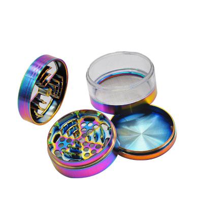 China 4 Layers High Quality Zinc Alloy Metal Herb Grinder Smoking Accessories Colorful Custom Logo Zinc Alloy Grinder for sale