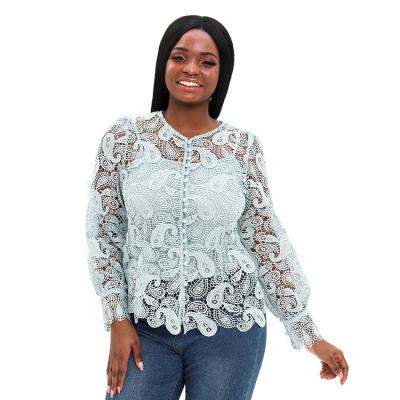 China wholesale Anti-Wrinkle Women's Long Sleeve Crochet Lace Bolero Scoop Neck Cover Up Paisley Crochet Lace Formal Jacket for sale